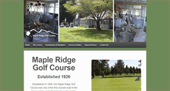 Desktop Screenshot of mapleridgegolfcourse.org