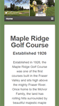 Mobile Screenshot of mapleridgegolfcourse.org