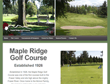 Tablet Screenshot of mapleridgegolfcourse.org